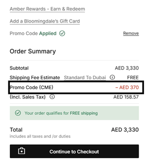Code applied Succesfully CME