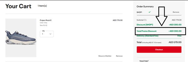 Code applied Succesfully SHOP1