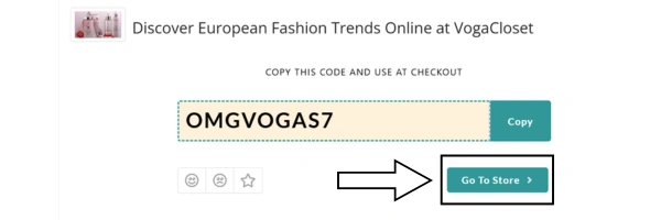 Vogacloset promo code - OMGVOGAS7
