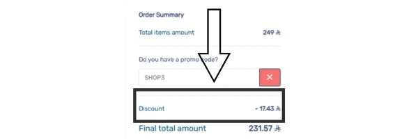 Code applied Succesfully SHOP3